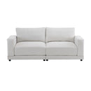 Modern Square Arm Sofa With Soft Fabric Upholstery, Deep Cushions by HouseOfZazla