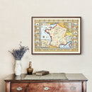 Vintage Map of France 1929