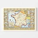 Vintage Map of France 1929