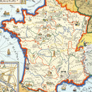 Vintage Map of France 1929