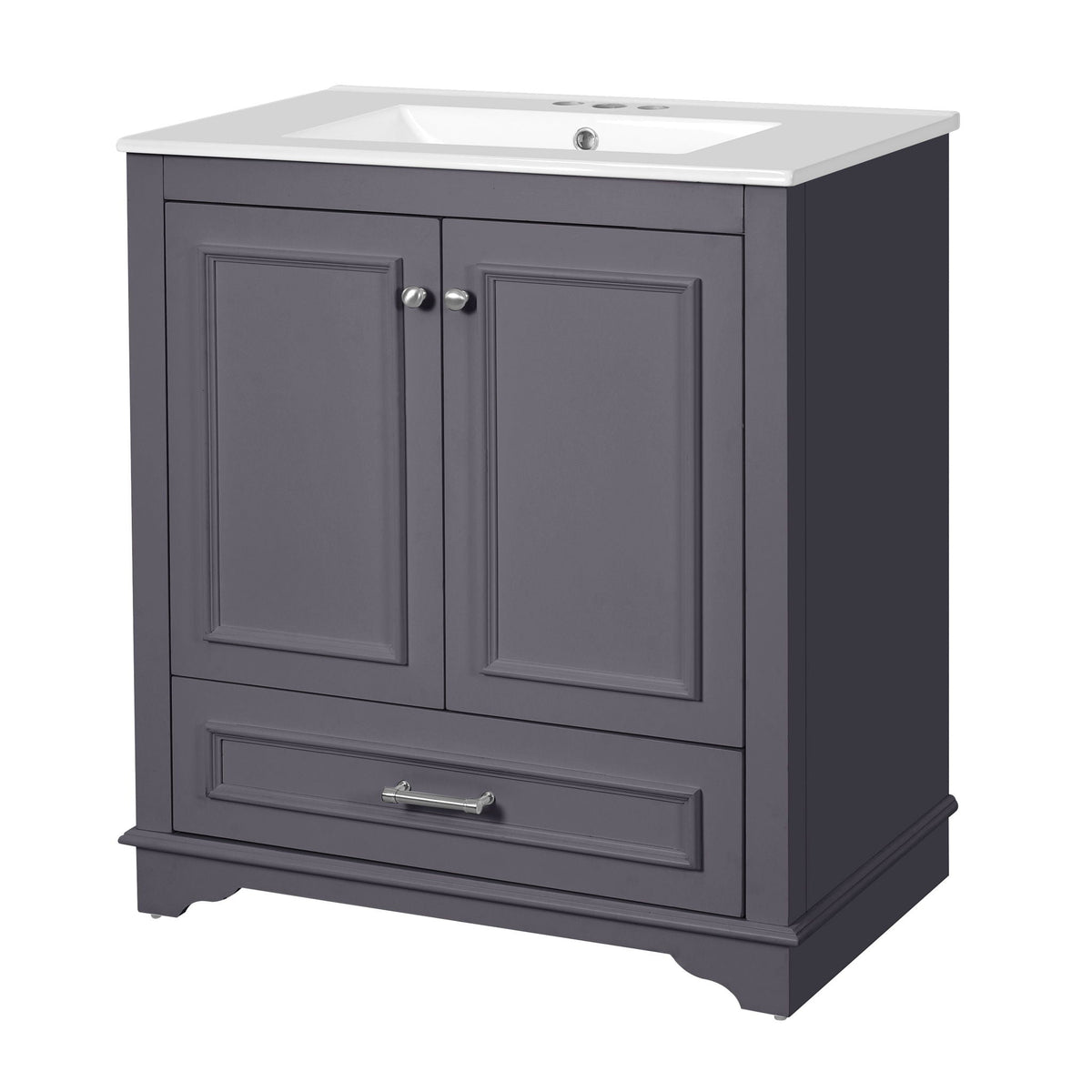 Bathroom Vanity With Sink, Cabinet & 2 Soft Closing Doors & Adjustable Shelf, photo 8 of 50