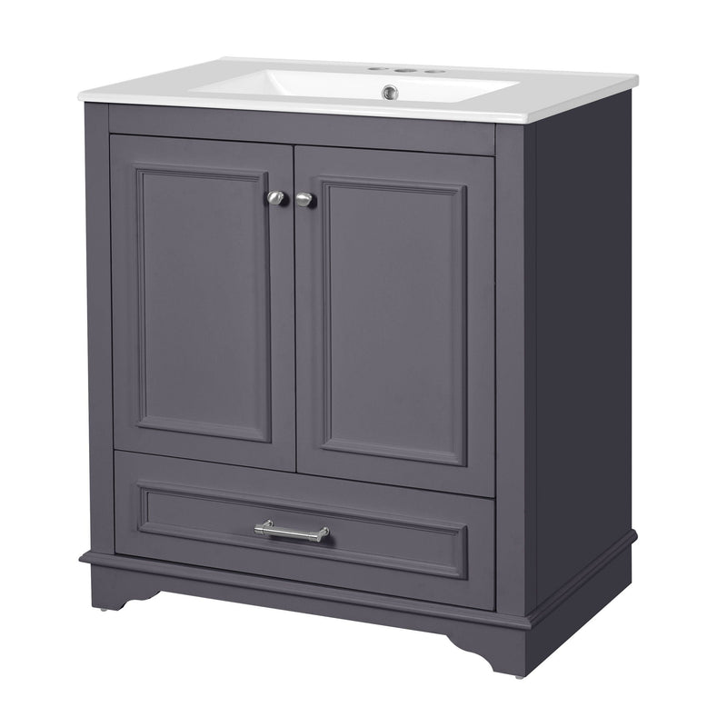 Bathroom Vanity With Sink, Cabinet & 2 Soft Closing Doors & Adjustable Shelf, photo 8 of 50
