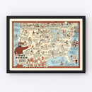 Vintage Map of United States 1935