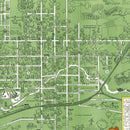 Vintage Map of Oberlin College, 1929