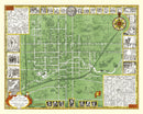 Vintage Map of Oberlin College, 1929