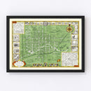 Vintage Map of Oberlin College, 1929