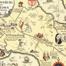 Vintage Map of Jamestown & Williamsburg, 1930