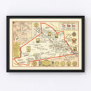 Vintage Map of Schenectady County, New York 1931