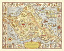 Vintage Map of Oahu, 1933
