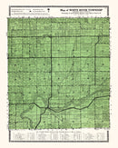 Vintage Map of White River Township, Johnson County, Indiana 1922