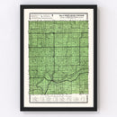 Vintage Map of White River Township, Johnson County, Indiana 1922
