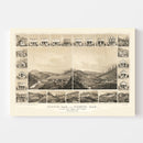 Vintage Map of Scotts Bar, California 1856