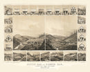 Vintage Map of Scotts Bar, California 1856