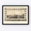 Vintage Map of Scotts Bar, California 1856