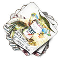 Dixie Beer Foam Coasters Set of 4 Cup Coasters for Indoor Outdoor, Tabletop Protection, Anti Slip, Mouse pad Material