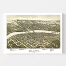 Vintage Map of Oil City, Pennsylvania 1896