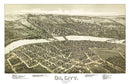 Vintage Map of Oil City, Pennsylvania 1896