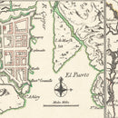 Vintage Map of Charleston, South Carolina 1753