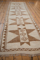 3.5x11.5 Vintage Distressed Kurd Rug Runner