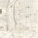 Vintage Map of Iowa City, Iowa 1854