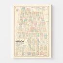 Vintage Map of Little Italy, New York 1869