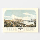 Vintage Map of San Francisco, California 1849