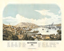 Vintage Map of San Francisco, California 1849