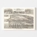 Vintage Map of San Leandro, California 1892