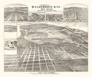 Vintage Map of San Leandro, California 1892
