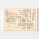 Vintage Map of Hell's Kitchen Manhattan, New York 1872