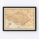 Vintage Map of Detroit, Michigan 1818