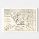 Vintage Map of Savannah, Georgia 1794