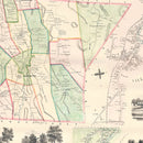 Vintage Map of Great Barrington, Massachusetts 1854