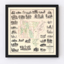 Vintage Map of Great Barrington, Massachusetts 1854