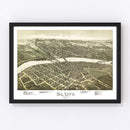 Vintage Map of Oil City, Pennsylvania 1896