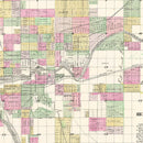 Vintage Map of Spokane Falls, Washington 1890
