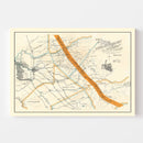 Vintage Map of Mother Lode Mineral Belt, 1898