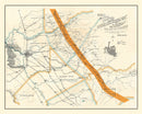 Vintage Map of Mother Lode Mineral Belt, 1898