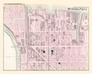 Vintage Map of Hunters Point Long Island, New York 1873
