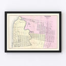 Vintage Map of Ravenswood Long Island, New York 1873