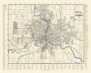 Vintage Map of Des Moines, Iowa 1906