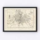 Vintage Map of Des Moines, Iowa 1906