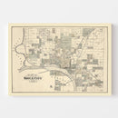 Vintage Map of Sioux City, Iowa 1893
