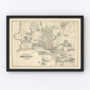 Vintage Map of Sioux City, Iowa 1893