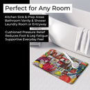 New Orleans Beers and Spices Memory Foam Kitchen Mat Machine Washable Anti-Fatigue Cushion Comfort Bath or Kitchen Rug