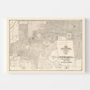Vintage Map of San Mateo, California 1912