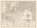 Vintage Map of San Mateo, California 1912