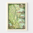 Vintage Map of Michigan State University, 1955