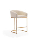 Mid-Century Modern Stool With Steel Base by HouseOfZazla