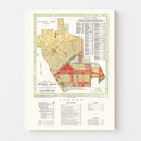 Vintage Map of Beverly Hills, California 1937